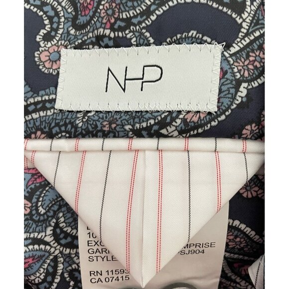 $300 NHP Pink Linen Blend Blazer Sports Coat Jacket Blazer 2 Button Size 44L - Picture 4 of 5